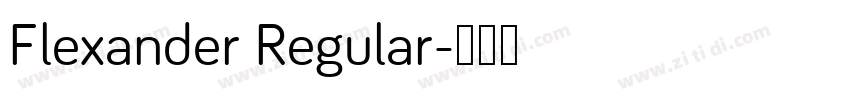 Flexander Regular字体转换